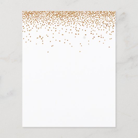 Budget Gold Glitter Confetti Script Weduwschap RSV (Achterkant)