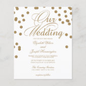 Budget Gold Glitter Confetti Weddenschap (Voorkant)