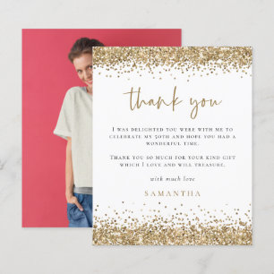 Budget Gold Glitter Foto 50ste Hartelijk dank