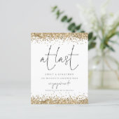 Budget Gold Glitter foto op laatste Verloving (Staand voorkant)