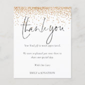 Budget Gold Glitter Foto Weddenschap Hartelijk dan (Voorkant)
