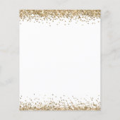 Budget Gold Glitter Heart Script Verloving Uitnodi (Achterkant)