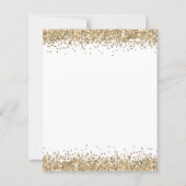 Budget Gold Glitter-kerstfeestfeest Uitnodiging (Achterkant)