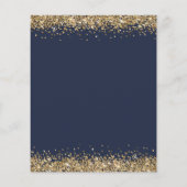 Budget Gold Glitter Navy Blue New Years Eve Party (Achterkant)