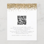 Budget Gold Glitter QR code Weddenschap (Achterkant)