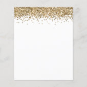Budget Gold Glitter QR Code Weddenschap Details (Achterkant)