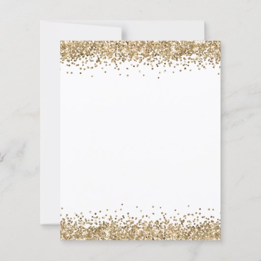 Budget Gold Glitter Script-kerstparty uitnodigen (Achterkant)