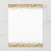 Budget Gold Glitter Script New Years Eve Uitnodigi (Achterkant)