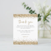 Budget Gold Glitter Script Vrijgezellenfeest Harte (Staand voorkant)