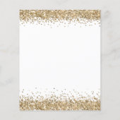 Budget Gold Glitter Script Vrijgezellenfeest Harte (Achterkant)