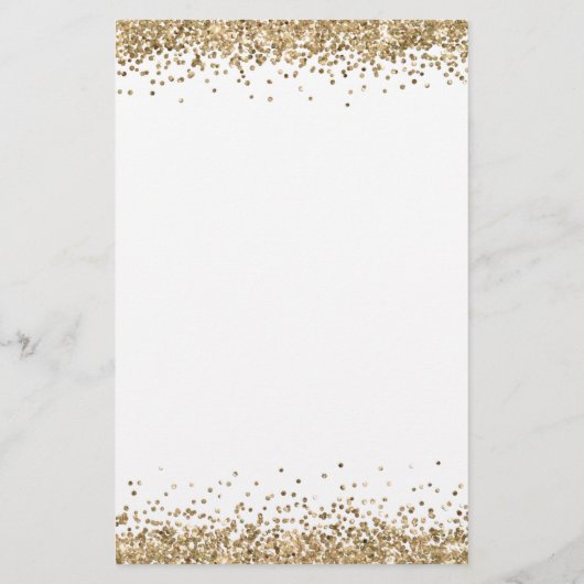 Budget Gold Glitter Script Weduwen Menu (Achterkant)