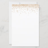 Budget Gold Glitter Script Weduwen Uitnodiging (Achterkant)