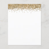 Budget Gold Glitter Script Weduwen Uitnodiging (Achterkant)