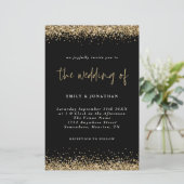 Budget Gold Glitter Wedding Black (Staand voorkant)