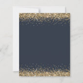 BUDGET Gold Glitter Wedding Evening Navy Blue (Achterkant)