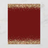 Budget Gold Glitter Wedding Reception Burgundy enc (Achterkant)