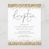 Budget Gold Glitter Wedding Reception Encl (Voorkant)