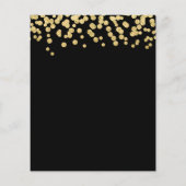 Budget Gold Glitter Wedding Reception nodigt uit (Achterkant)