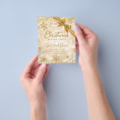 Budget Gold Glitter Xmas Winter Holiday Invite Flyer (Hand)