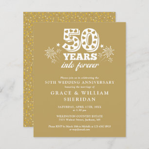 Budget Gold Into Forever 50th Jubileum Invite