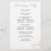 Budget Gold-led Floral Wedding Ceremony MEDIUM Flyer (Achterkant)