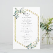 Budget Gold Lijst Flyer Rustic Foliage Wedding (Staand voorkant)