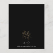 Budget Gold Lined Floral Black Wedding (Achterkant)