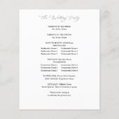 Budget Gold Lined Floral Wedding Ceremony Flyer (Achterkant)