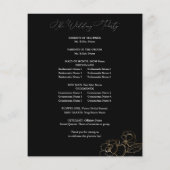 Budget Gold Lnd Floral Mariage Cérémonie Programme (Dos)