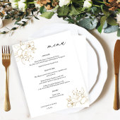 Budget Gold Lnd Floral Menu