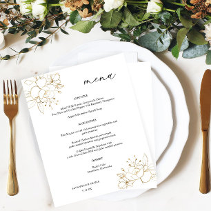 Budget Gold Lnd Floral Menu
