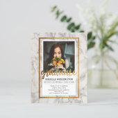 Budget Gold & Marble Photo Graduparty (Staand voorkant)