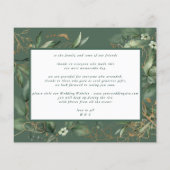 Budget Gold Modern Eucalyptus Foto bedankt Flyer (Achterkant)