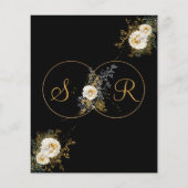BUDGET Gold Monogram op Black Name Initiaal Wedden (Achterkant)