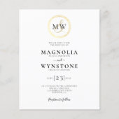 Budget Gold Monogram Weddenschap (Voorkant)