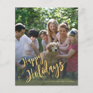 Budget gold Prettige feestdagen foto Holiday Kaart