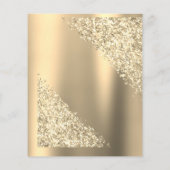 Budget Gold Quinceanera Glitter Party Flyer (Achterkant)