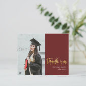 BUDGET Gold Red Modern Photo Afstuderen Hartelijk (Staand voorkant)