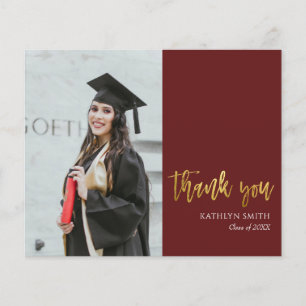 BUDGET Gold Red Modern Photo Afstuderen Hartelijk 