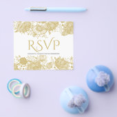 BUDGET/GOLD RSVP Card-Flyer. Flyer (Enkel)