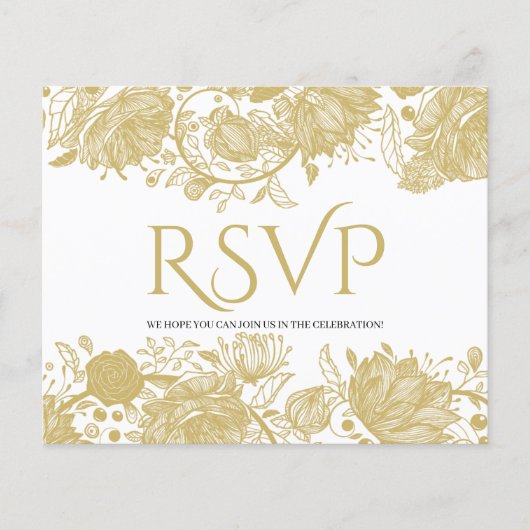 BUDGET/GOLD RSVP Card-Flyer. Flyer (Voorkant)
