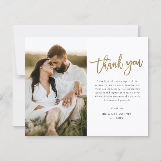 Budget Gold Script 2 Fotohuwelijk Hartelijk dank (Voorkant)