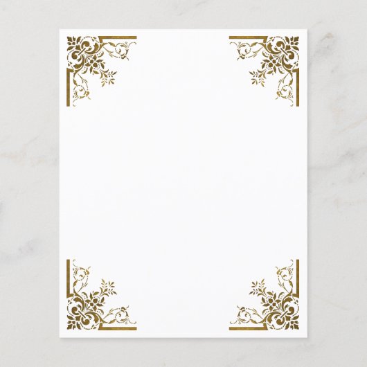Budget  Gold Script Birthday Invitation (Achterkant)