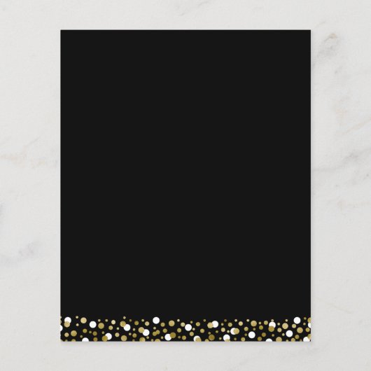 Budget Gold Script Confetti Afstudeerder (Achterkant)