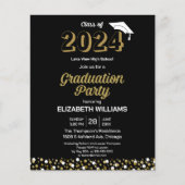 Budget Gold Script Confetti Afstudeerder (Voorkant)