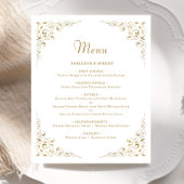 Budget Gold Script Foliage Weddenschap Menu