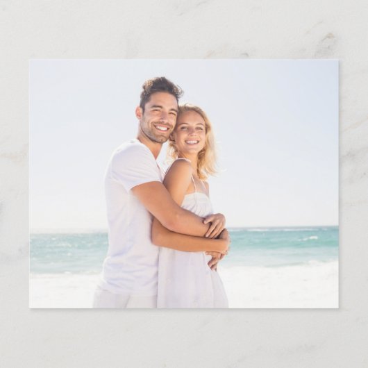 Budget Gold Script Photo Wedding Invitation (Achterkant)