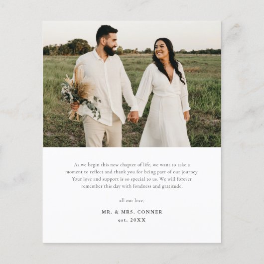 Budget Gold Script Photo Weduwnaar Hartelijk dank (Achterkant)