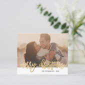 Budget Gold Simple Merry-kerstfoto-feestdag (Staand voorkant)