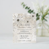 Budget Gold Snowflakes Winter Weddenschap (Staand voorkant)